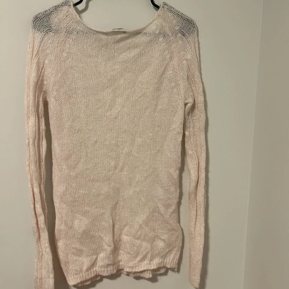 J Crew Isle Knit 21% Mohair 6% Wool Long Sweater Size Medium Fall Winter